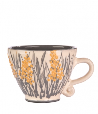 Жълти треви чаша за кафе светла